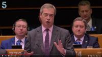 Full: Nigel Farage`s farewell speech cut off by European Parliament for waving union flag.